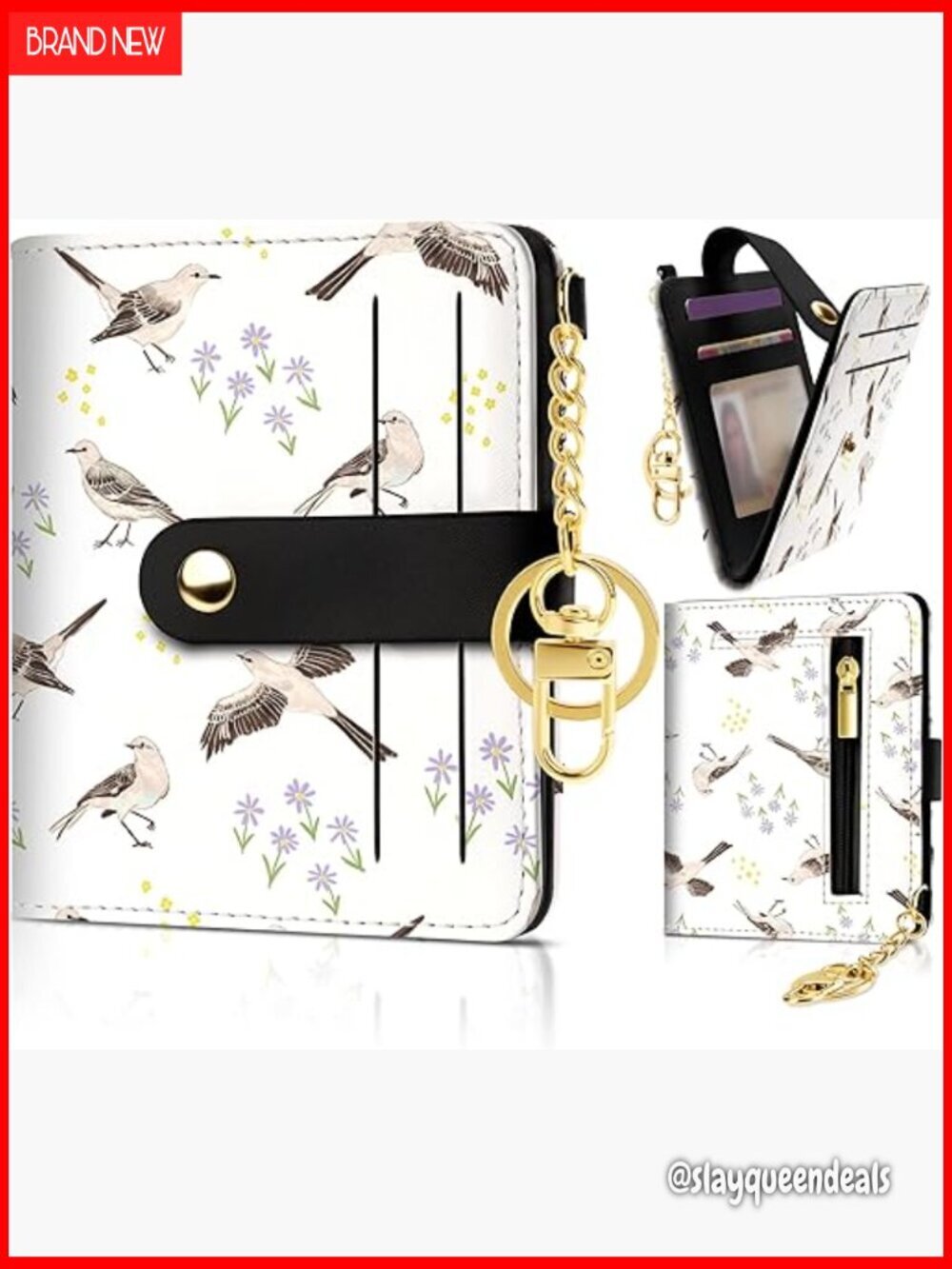 Slim RFID Blocking Wallet PU Leather Bifold with Zipper Coin Pocket
